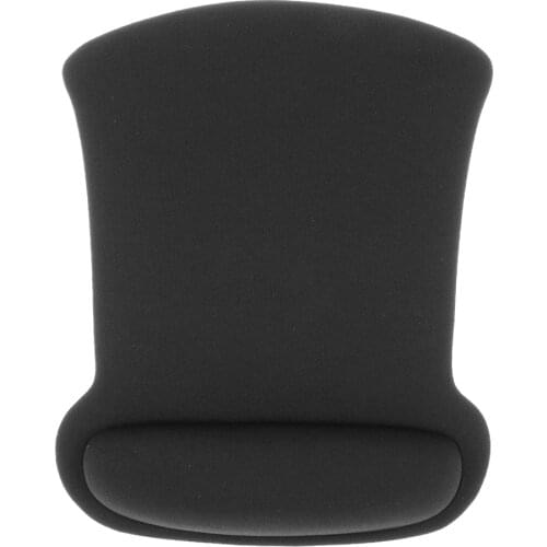 Ergonomic Mouse Pad with Wrist Support Black Silicone Gel Wrist Support Mouse Pad Mat for Laptop Desktop - Non-slip