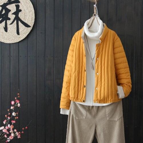 FMFSSOM 2021 Winter Women Ultra Light White Duck Down Short Jackets Casual Female Solid Color Loose Down Coat Snow Warm Outwear