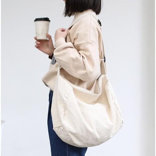 Canvas Women Messenger Bags Solid Travel Fashion Handbags Travel Tote Single Shoulder Bags Female Crossbody Bag for Girls