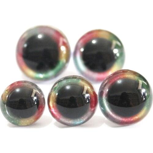 30pcs/lot---QC--16mm/18/20/22/24/26/28/30mm new round glitter toy safety eyes+ washer for plush doll --size option