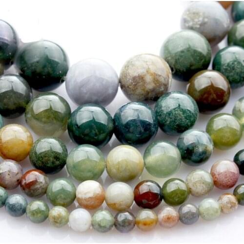 4mm 6mm 8mm 10mm 12mm 14mm Round Natural India Agate Stone Loose Beads Lot For Jewelry Making DIY Crafts Findings