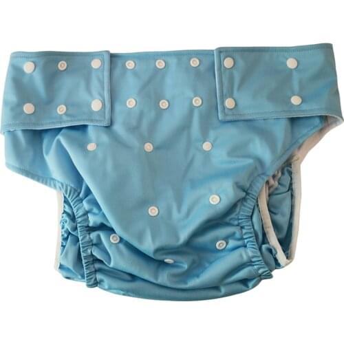 Washable Elderly/Adult Cloth Diaper Briefs Bedwetting Incontine+Insert Liner