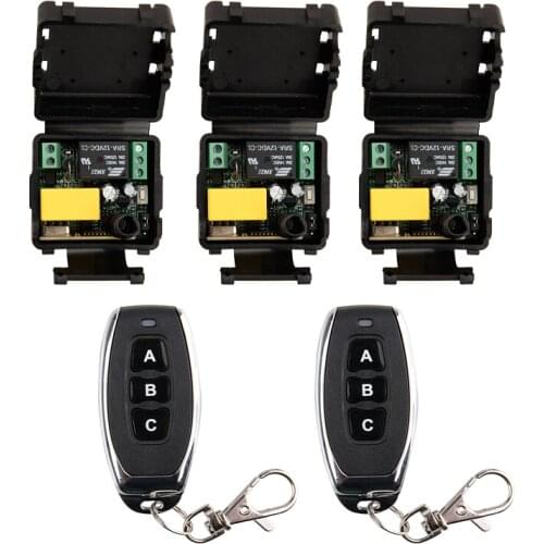 AC 220 V 1 channel RF mini Wireless Remote Control switch 3 Receiver & 2 transmitter light power on/off