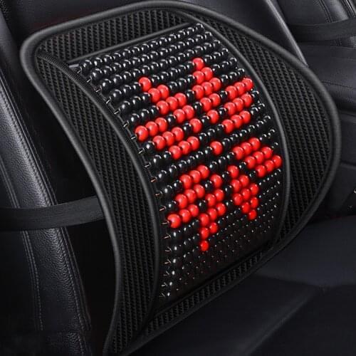 Car Back Support Mesh Support Breathable Comfortable Wood Beads Chair Support For Chairs Home Office Relieve Pain