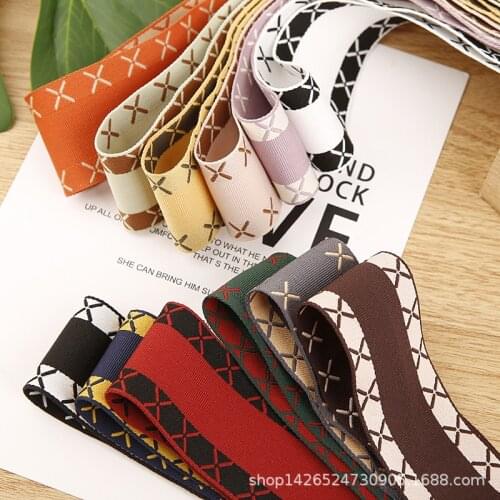 5 yards/lot Striped Jumper Ribbon DIY Handmade Bowknot Hair Accessories Clothing Hat Gift Box Bouquet Packaging Ribbons