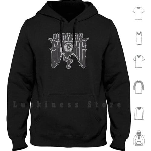 Distressed Logo Hoodie Long Sleeve Smoke Heavy Metal Doom Metal Stoner Rock Stoner Metal Metal Rock Band