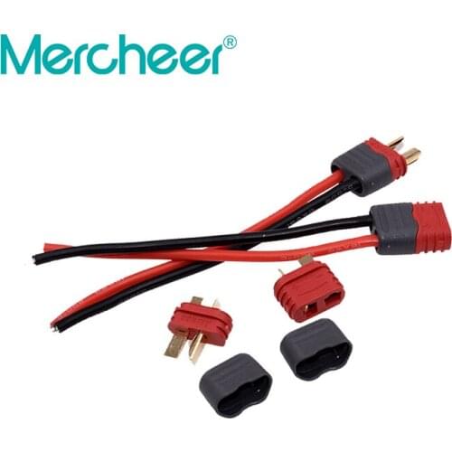 Anti-slip T plug HM car model T head high temperature resistant ESC lithium battery connector male and female butt socket