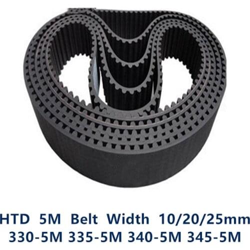 HTD 5M Timing belt C=330/335/340/345 width 15/20/25mm Teeth 66 67 68 69 HTD5M synchronous Belt 330-5M 335-5M 340-5M 345-5M