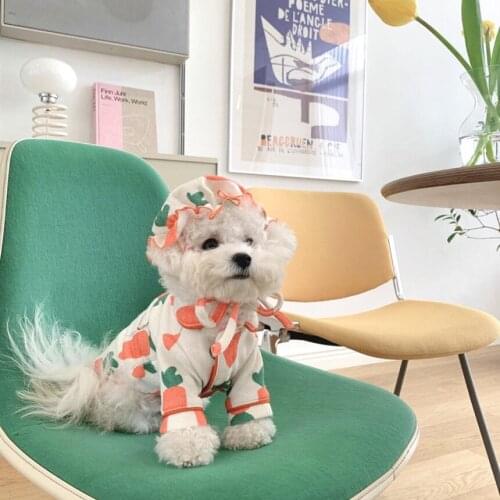 Luxury Dog Pajamas for Small Dogs Yorkshire Carrot Comfortable Soft Puppy Clothes for Designer Dog Clothes Printing Pet Clothes