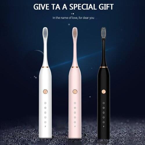 USB Rechargeable Electric Toothbrush Super Sonic 5 Modes Waterproof Whitening Teeth Brush Adult Kid Timer Automatic Brushes