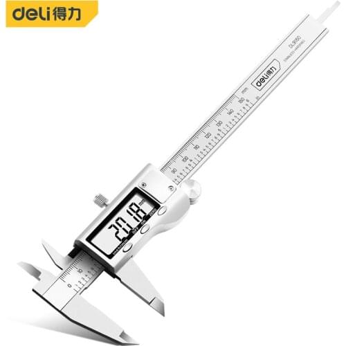 Deli Stainless Steel 0-150mm Digital Caliper Vernier Calipers Micrometer Electronic Vernier Caliper Measuring Tool Ruler Trammel