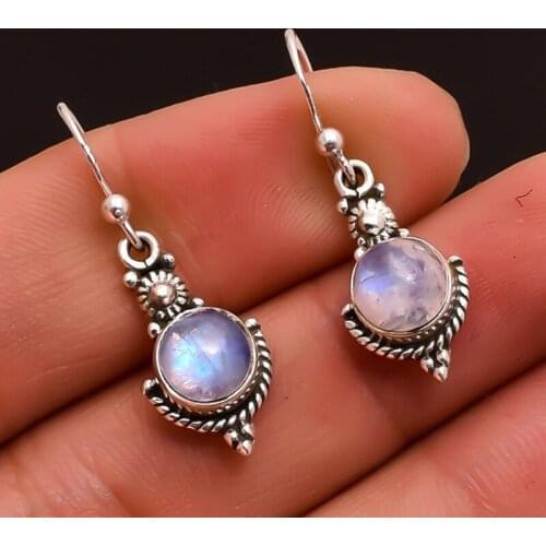 Vintage Elegant White Brincos Dangle Earring For Women Girl Silver Color Earrings Wedding Jewelry Boho Statement Earring Gifts