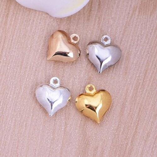 10pcs ZHU RU 13*11.5mm Jewelry Findings love heart DIY Couple romantic gift handmade Jewelry Accessories for Necklace Wholesale