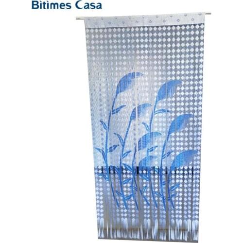 Jacquard Flower Door Curtain With Fringe Room Divider Windows Curtain Drape For Interior Home Decoration