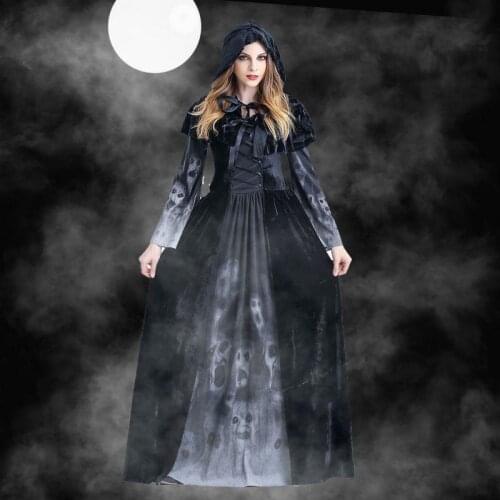 Halloween Dress Women Witch Costume Halloween Long Dress Woman Cosplay Sexy Robe Queen Costumes Halloween Women