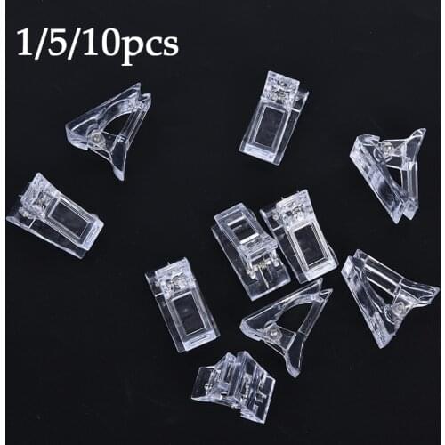 10/5/1Pcs Nail Clip Acrylic Nail Fake Finger Polish Extension Tips Quick Building Mold UV Gel LED Manicure Art Builder Tool