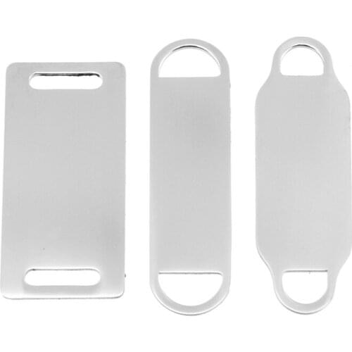 10pcs Men/women bracelet Custom Name Phone Nameplate Personalized Stainless Steel ID Tags