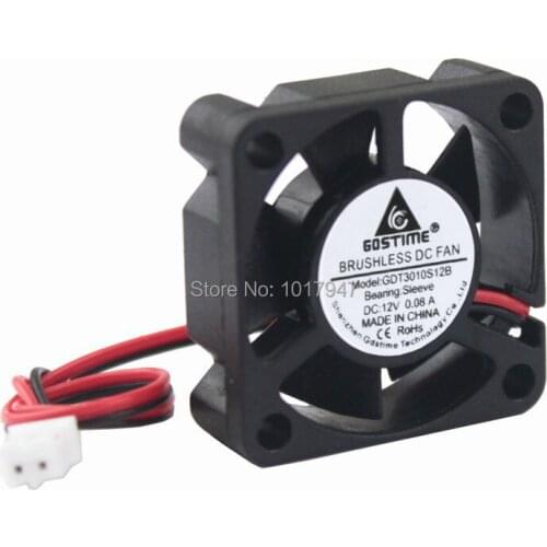 10 pcs lot Gdstime DC 12V 2Pin Mini Brushless Cooling Fan 3cm 30mm 3010 30x30x10mm