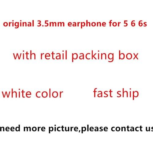 100pcs/lot 3.5mm in ear earphone With Remote Mic for phone 5 6 4s With Original packaging