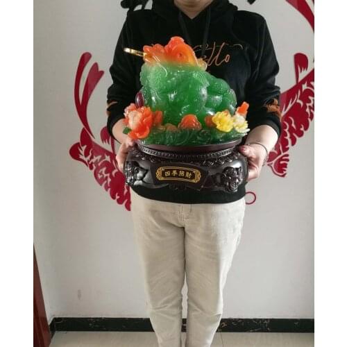 2021 home shop Lobby business bring in wealth Talisman Money Drawing Good luck JIN CHAN crystal jade Sculpture ART statue