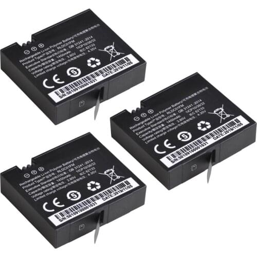 3Pc 3.80V 1450mAh Original Mijia 4k Battery for Xiao mi Mi Jia Action Mini Camera Battery