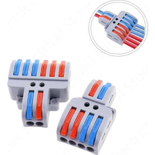 5/10pcs/Lot SPL-42/62 Mini Fast Wire Connector Universal Wiring Cable Connector Push-in Conductor Terminal Block DIY YOU
