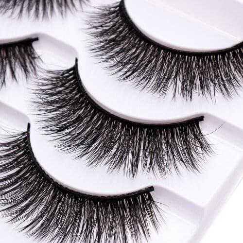 5 Pairs natural false eyelashes thick makeup real 3d mink lashes soft eyelash extension fake eye lashes long mink eyelashes 3d
