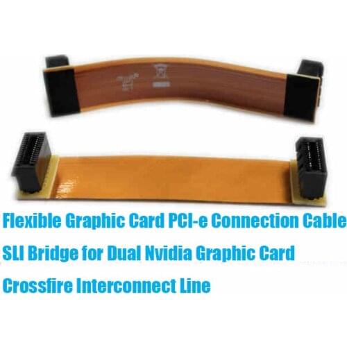 5pcs/lot Flexible SLI Bridge Dual Graphic Card PCI-e Connection Cable CrossFire Bridge Connecctor for Nvidia Graphic Card