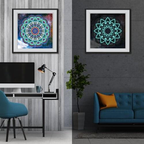 5D Luminous DIY Diamond Painting Kits Embroidery Full Round Drill Animal Flower Mosaic Art home decor Gift