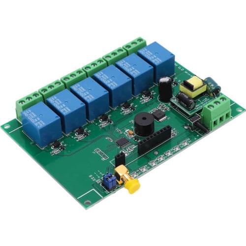 Relay Board 6 Channel RF Remote Control Relay Module for Switch Industry 110-240V Switch Relay Board