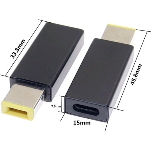 USB Type C Laptop Power Adapter Connector Dc Jack Plug Converter for Lenovo X1 Carbon E431 E531 S431 T440s T440 X230s X240 X240s