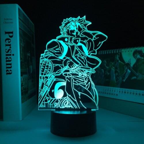 Anime JoJo Bizarre Adventure Figure 3D Lamp for Manga Birthday Gift Bedroom Decor Light Led Night Light Joseph Joestar