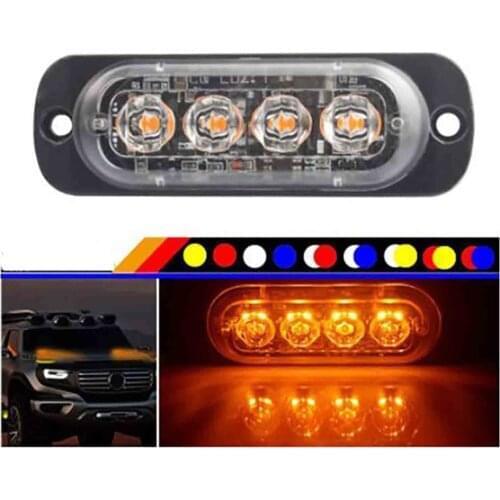 4 LED Car Flash Truck Emergency Light Bar Hazard Strobe Lamp