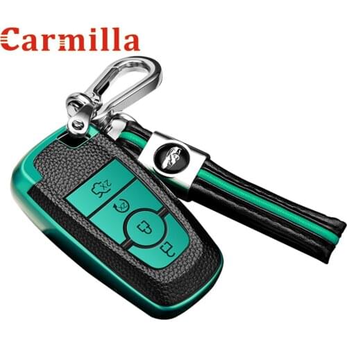 TPU Car Key Case Shell Cover KeyChain for Ford Fusion Fiesta Mondeo Everest Ranger 2020 S Max Kuga 2 Focus 3 4 MK3 Ecosport