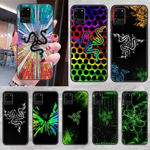 Game equipment Razers Phone case For Samsung Galaxy Note 4 8 9 10 20 S8 S9 S10 S10E S20 Plus UITRA Ultra black painting Etui art