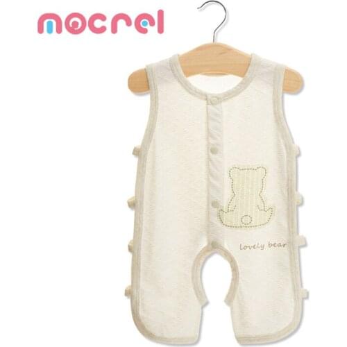 Baby Romper Suit Summer Sleeveless Thin Section Open Fork Baby Clothes The Clothes Vest New Climb Clothes Childrens Clothing
