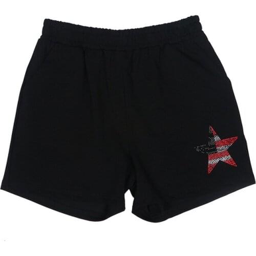 Hiawatha Large Size 2020 New Arrival Casual Short Women Summer Black Elastic Waist Shorts Korean DK004