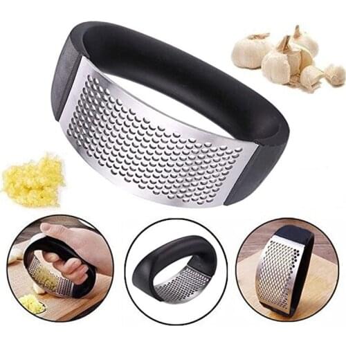 HMZCN Creative Stainless Steel Garlic Press Manual Garlic Chopper Crusher Ginger Press Kitchen Accessories Vegetable Tools