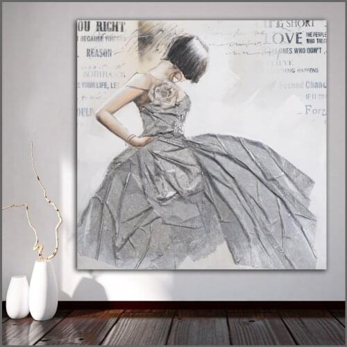 Large size Printing Oil Painting Abstract 9 Fashion girl wall art canvas prints pictures for living room and bedroom No Frame