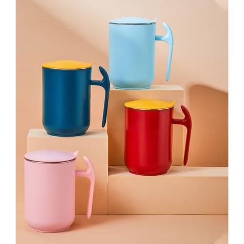 304 Stainless Steel Mug Creative Office Ready-to-use Water Cup with Lid Household Coffee Cup Anti-scalding Insulation Milk Mug