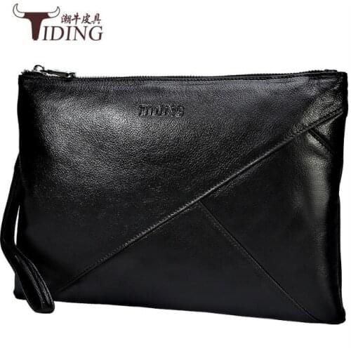 Men Clutch Bag Cow Leather Handbag Phone Money Bag Real Leather Long Walllet Business Men Clutches Purse Luxury Long Clutch Bags