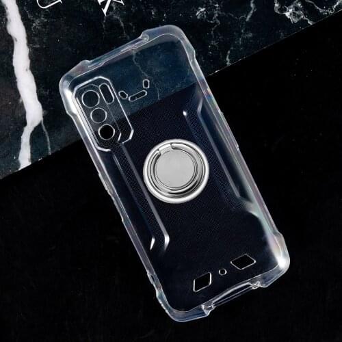For Cubot King Kong 5 Pro Back Ring Holder Bracket Phone Cover TPU Soft Silicone Case On KingKong 5Pro King Kong5Pro