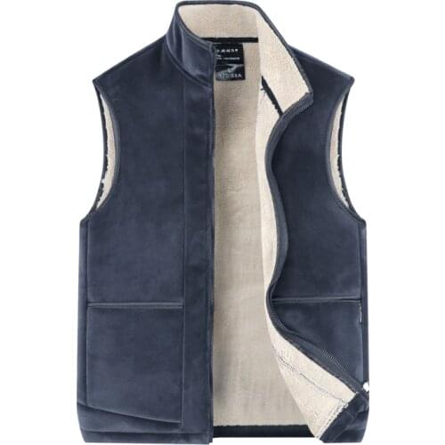 2020 New Mens Clothing Fashion Vest Men Autumn Winter Jackets Thick Vests Man Sleeveless Coats Male Fleece Warm Waistcoat