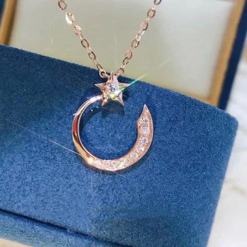 New nail necklace silver female pendant cold wind diamond design feel light luxury collarbone chain