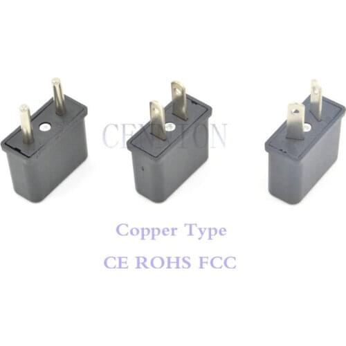 Full Copper Pass CE ROHS FCC Certification To EU US AU AC Power Plug Travel Adapter Converter 100pcs express shipping