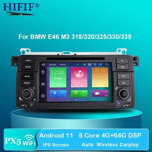 PX5 DSP IPS Android 11 4G Car GPS Radio stereo Carplay For BMW E46 M3 Land Rover 75 3 Series dvd player multimedia navigation