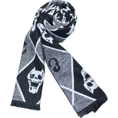Anime JoJos Bizarre Adventure Cosplay High Quality Kira Yoshikage Long Wrap Shawl Fall Warm Long Wrap Cosplay Props Scarf