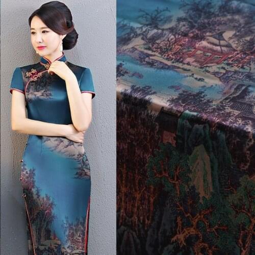 Mulberry Silk Stretch Satin Fabric Spandex Smooth Bright Clean Breathable Printed Dress Dress Shirt Fabrics Cloth Material