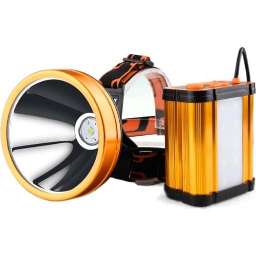 LED headlamp glare charging long-range super-bright flashlight head-mounted night fishing 3000 meters split xenon lamp
