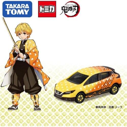 TAKARE TOMY Demon Slayer Agatsuma Zenitsu Joint Name Alloy Car Model Toy 178664 Anime Figures Model Alloy Car Children Toys Gift